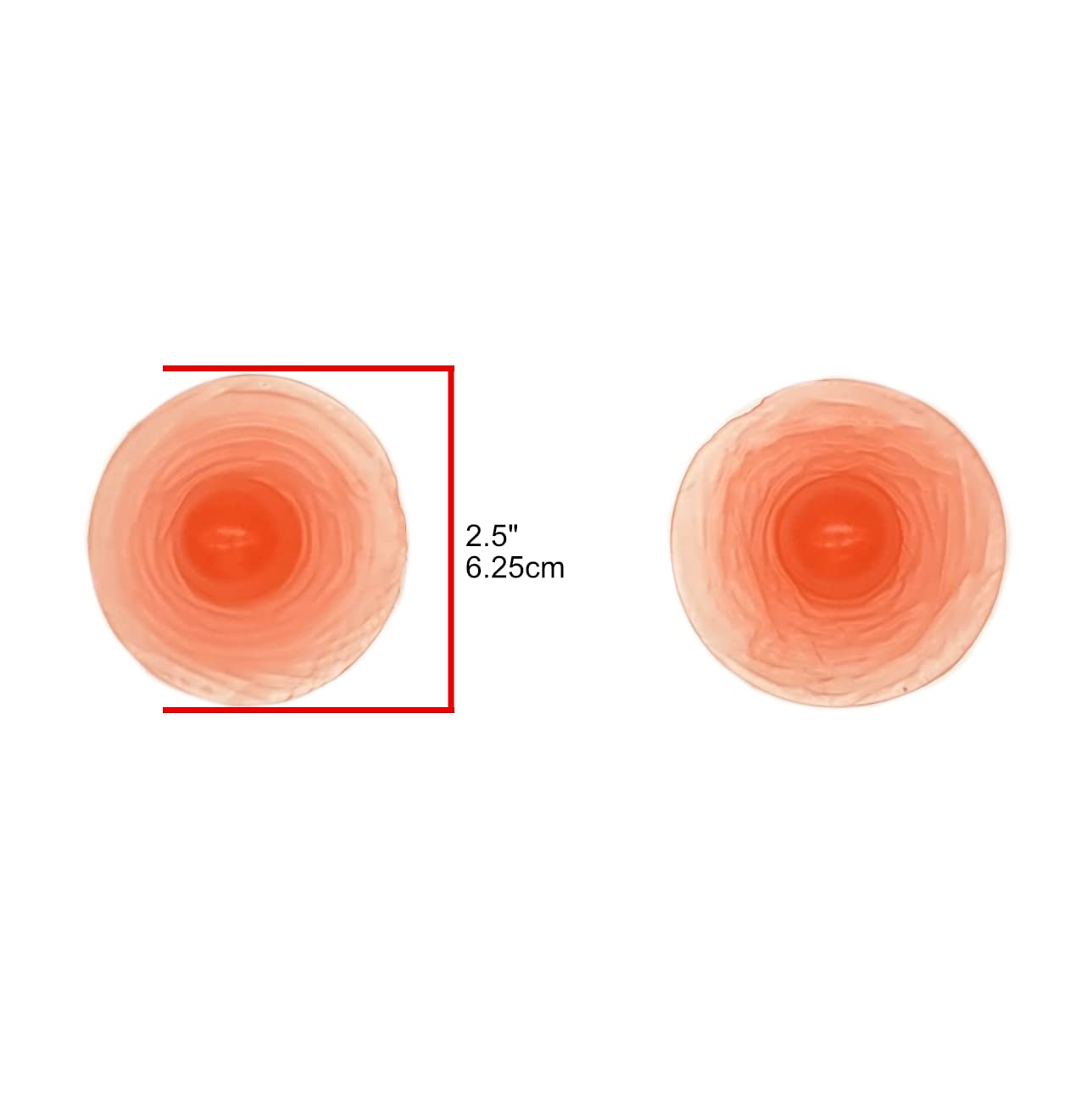 Janet's Girls Adhesive Silicone Attachable Nipples, Reusable, Washable for Breast Forms, Crossdressers, Drag Queen (X-Large Nipple (Pair)) Pink