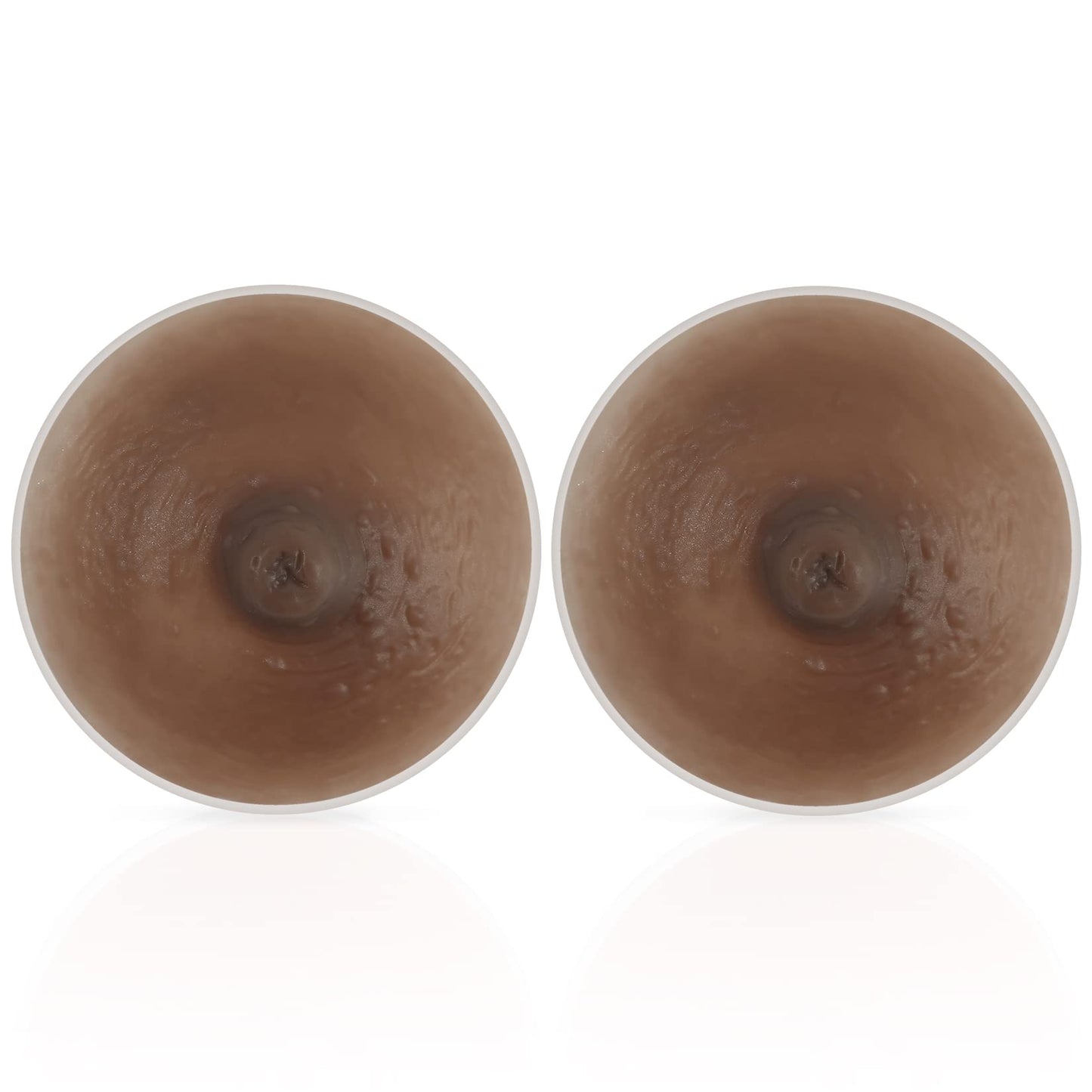 Vollence Realistic Adhesive Silicone Nipples Cover Diameter 8cm Reusable Attachable Self Adhesive Silicone Nipple - Bronze