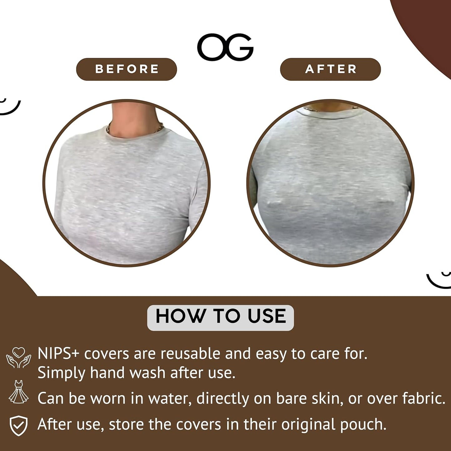 Nipple Cover with Fake Nipple Piercing, Reusable Adhesive Silicone Nipple Pasties with Attached Nipple Piercing Jewelry