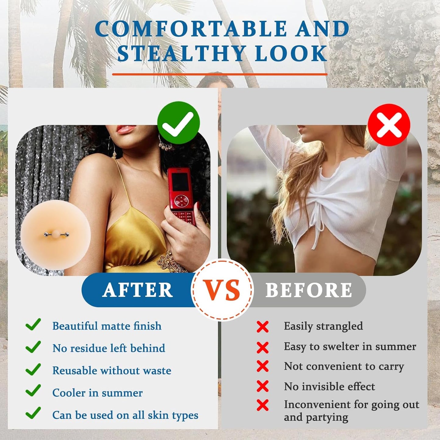 2 Pcs Silicone Nipple Cover with Piercing, Waterproof, Reusable Pasties